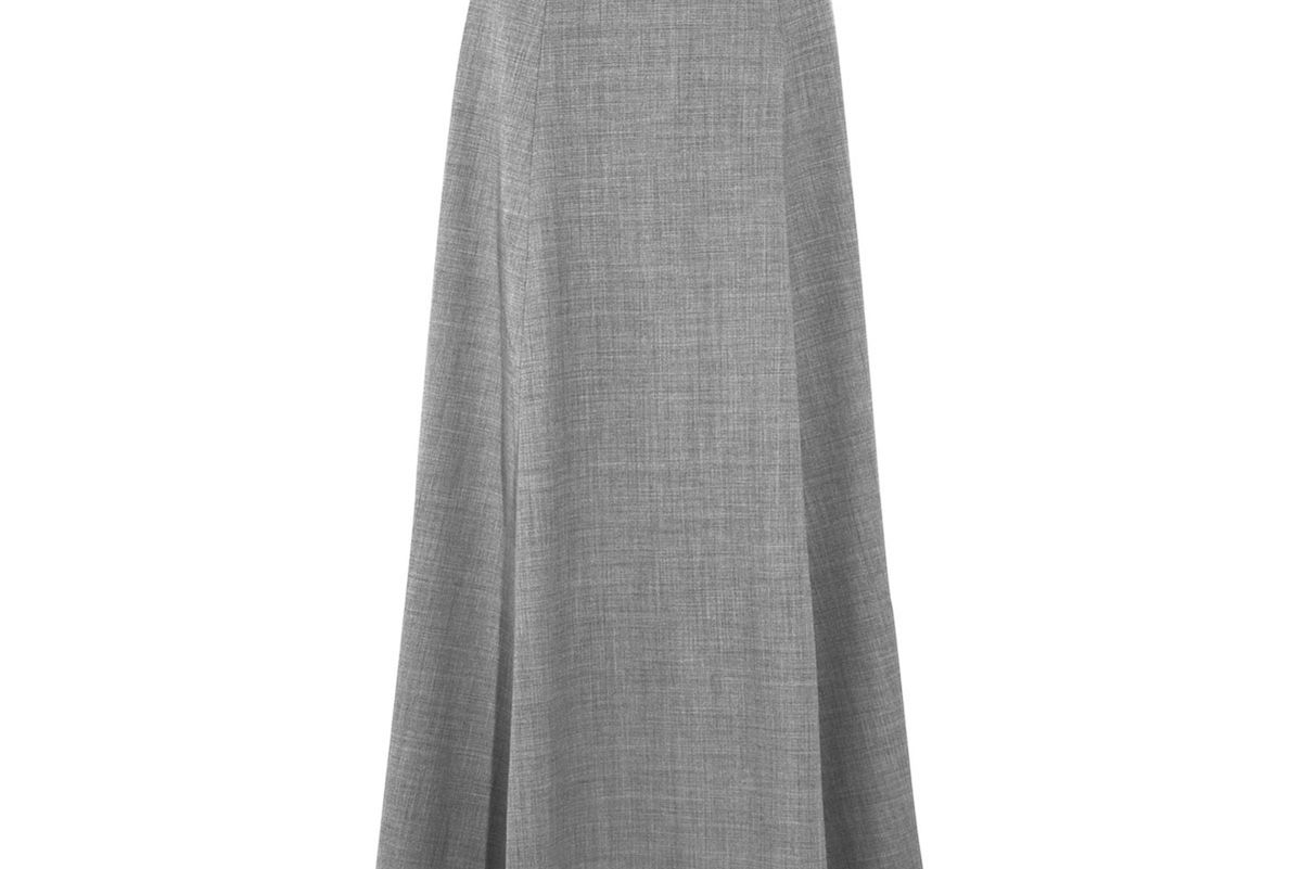 Collection Adriana Wool-Blend Flannel Maxi Skirt