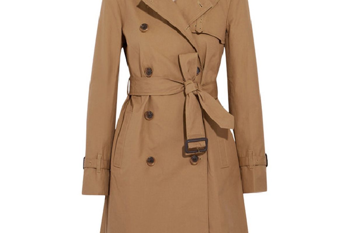 Cotton-canvas trench coat