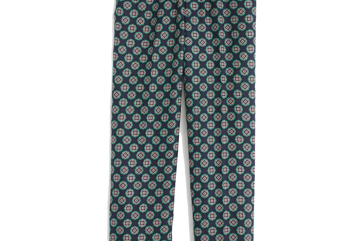Cropped Silk Pant in Foulard Print
