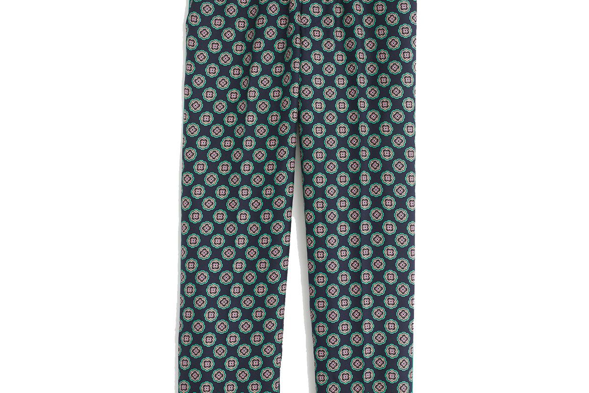 Cropped Silk Pant in Foulard Print