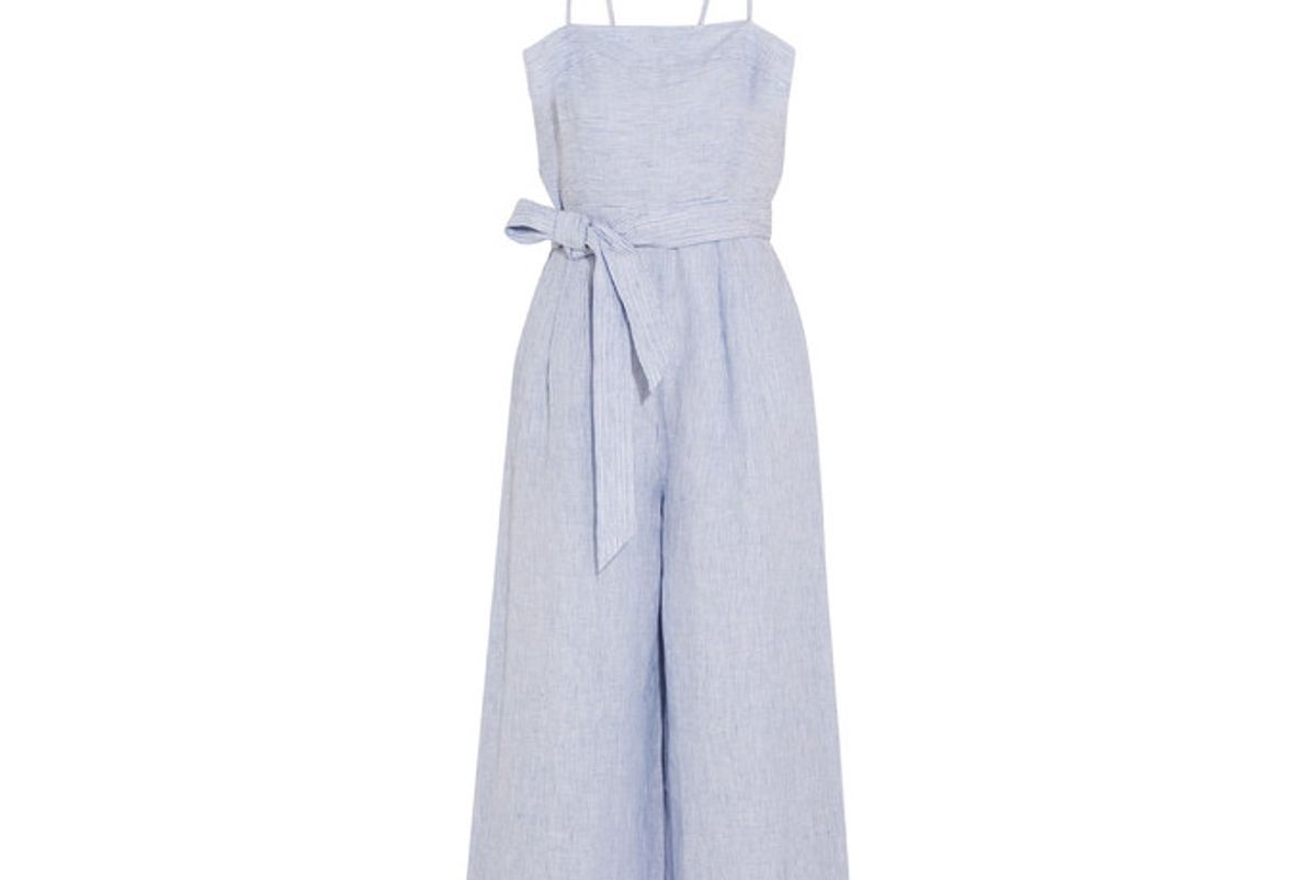 Marseille Pinstriped Linen Jumpsuit