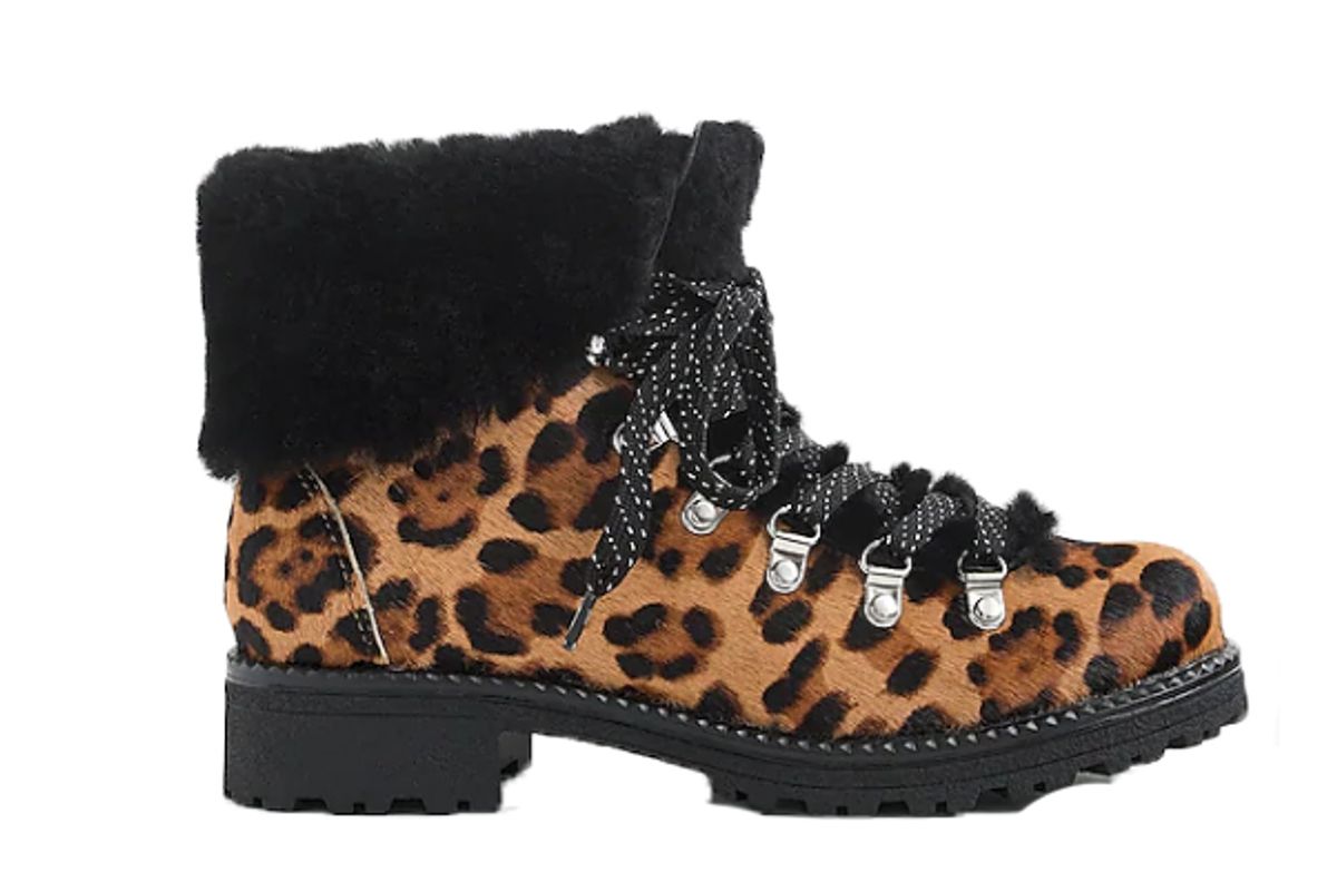 j crew nordic boots in leopard calf hair