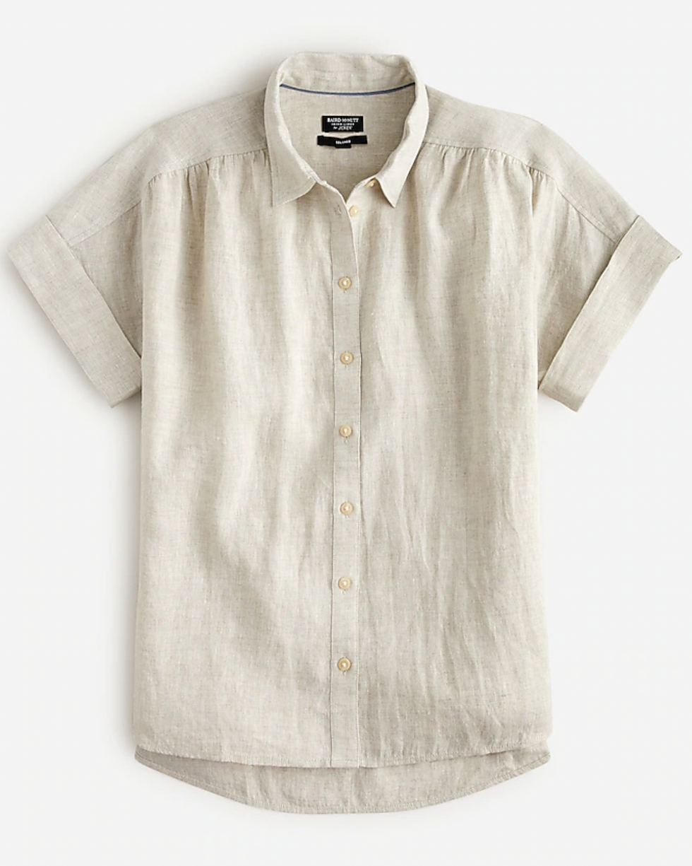 J.Crew Relaxed-fit Short-sleeve Linen Shirt