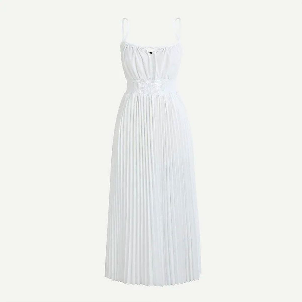 j crew smocked waist pleated dress