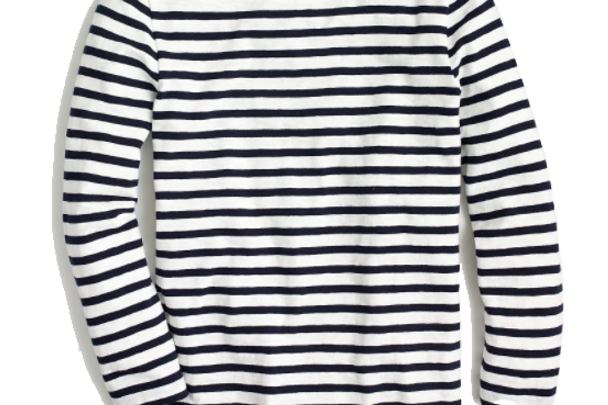 j.crew striped boatneck t-shirt