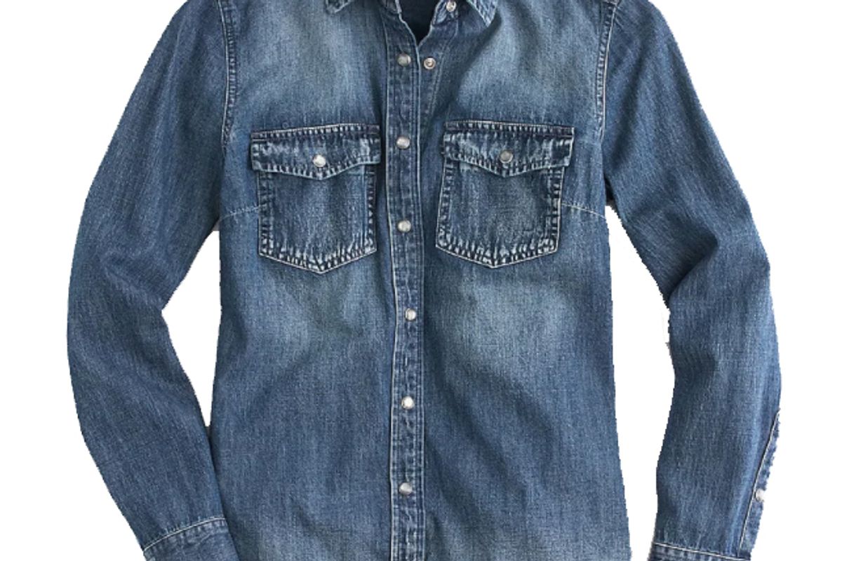 j crew western chambray shirt