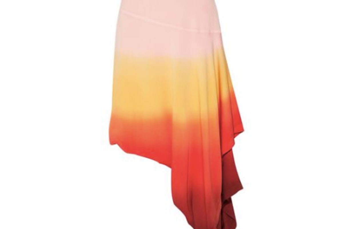 j.w.anderson asymmetric layered degrade crepe skirt