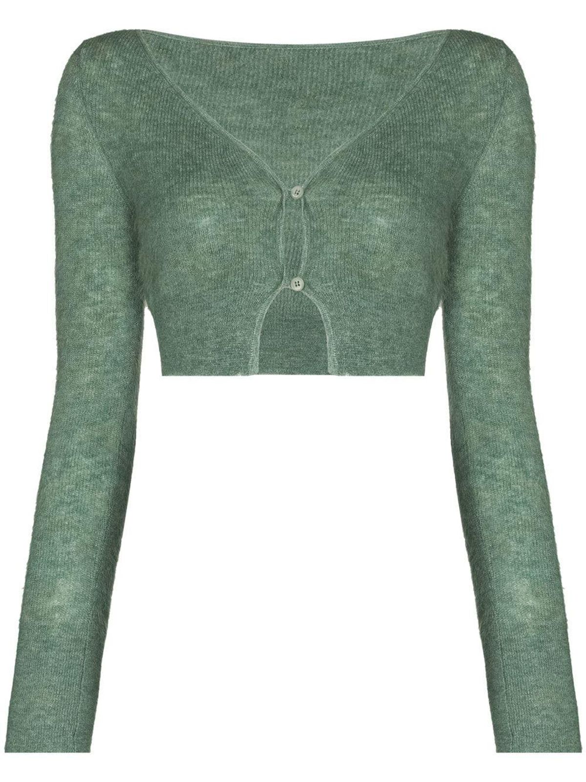 jacquemus alzou cropped v neck cardigan