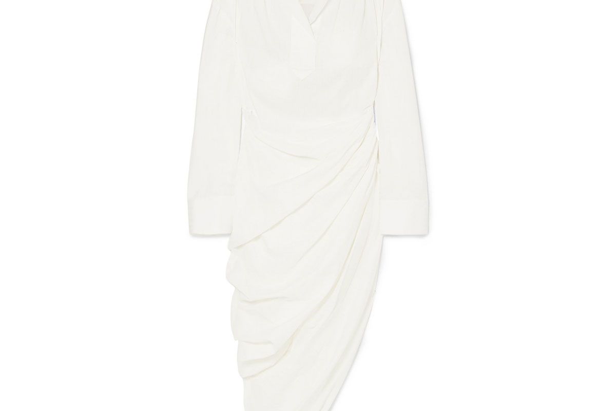 jacquemus amadora asymmetric cotton dress