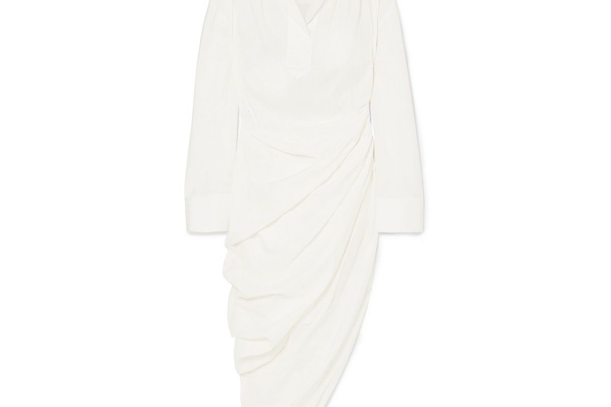 jacquemus amadora asymmetric cotton dress