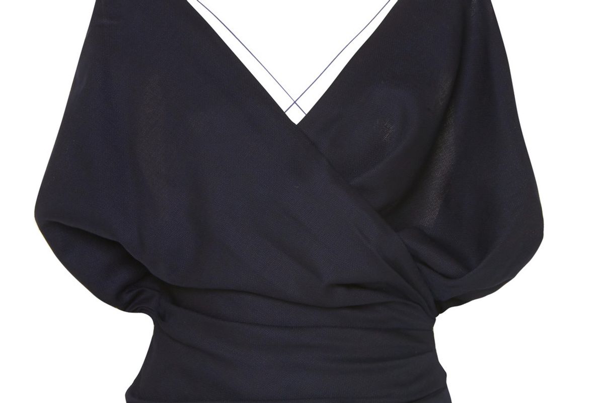 jacquemus draped wool top