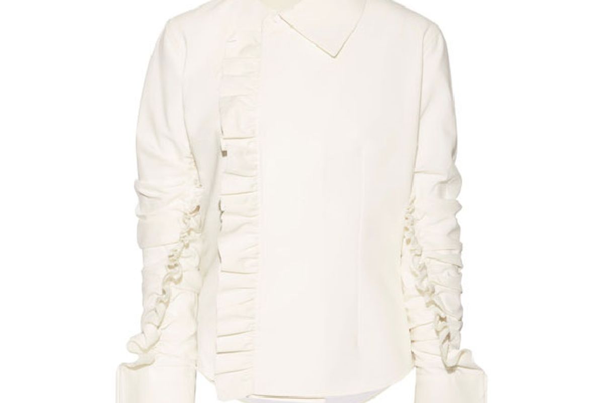 La Chemise Paco ruffle-trimmed crepe top