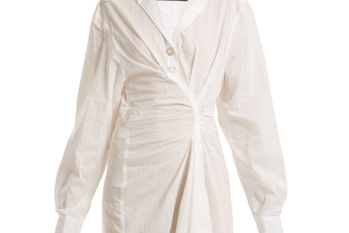 jacquemus maceio twist front cotton dress