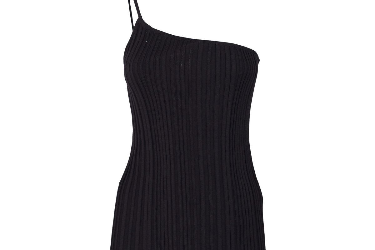 jacquemus ribbed asymetric top