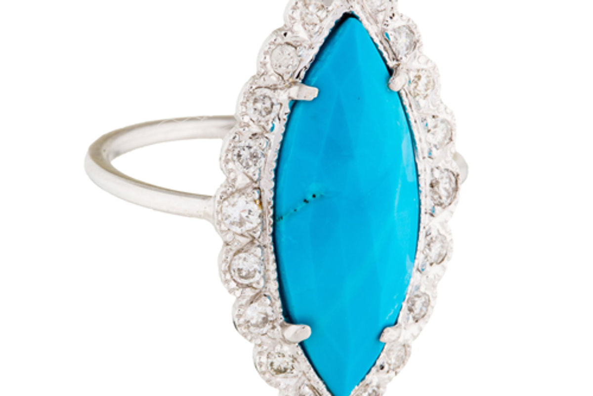 jacquie aiche diamond turquoise cocktail ring