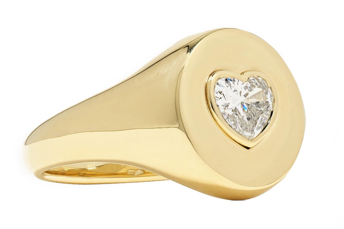 jemma wynne 18 karat gold diamond signet ring
