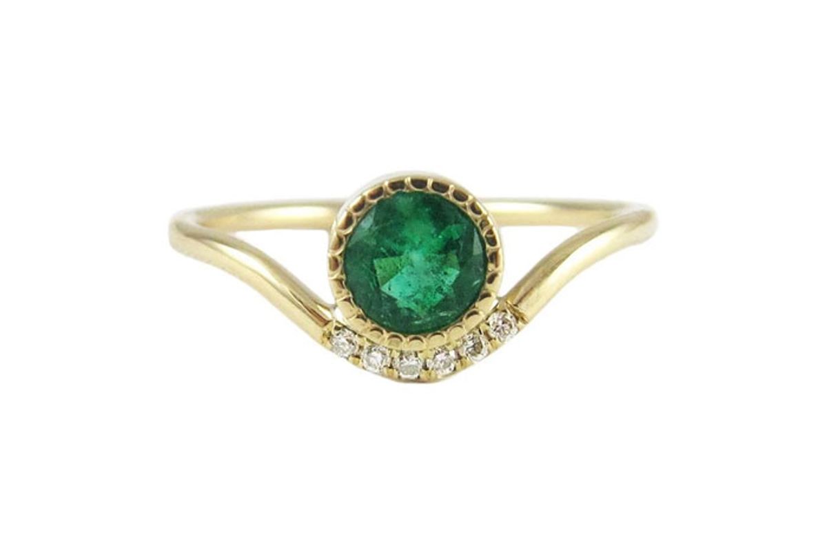 jennie kwon emerald wave ring