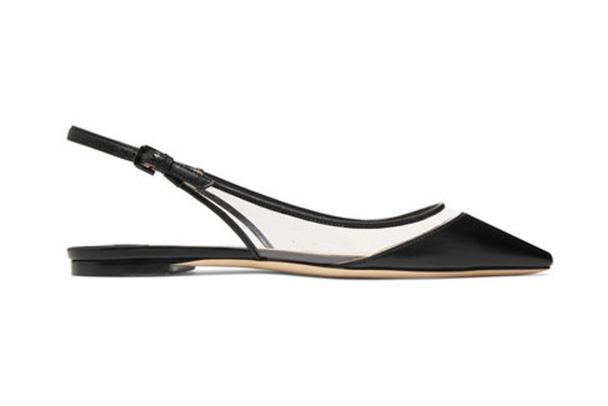 jimmy choo erin pvc and leather slingback point toe flats shop