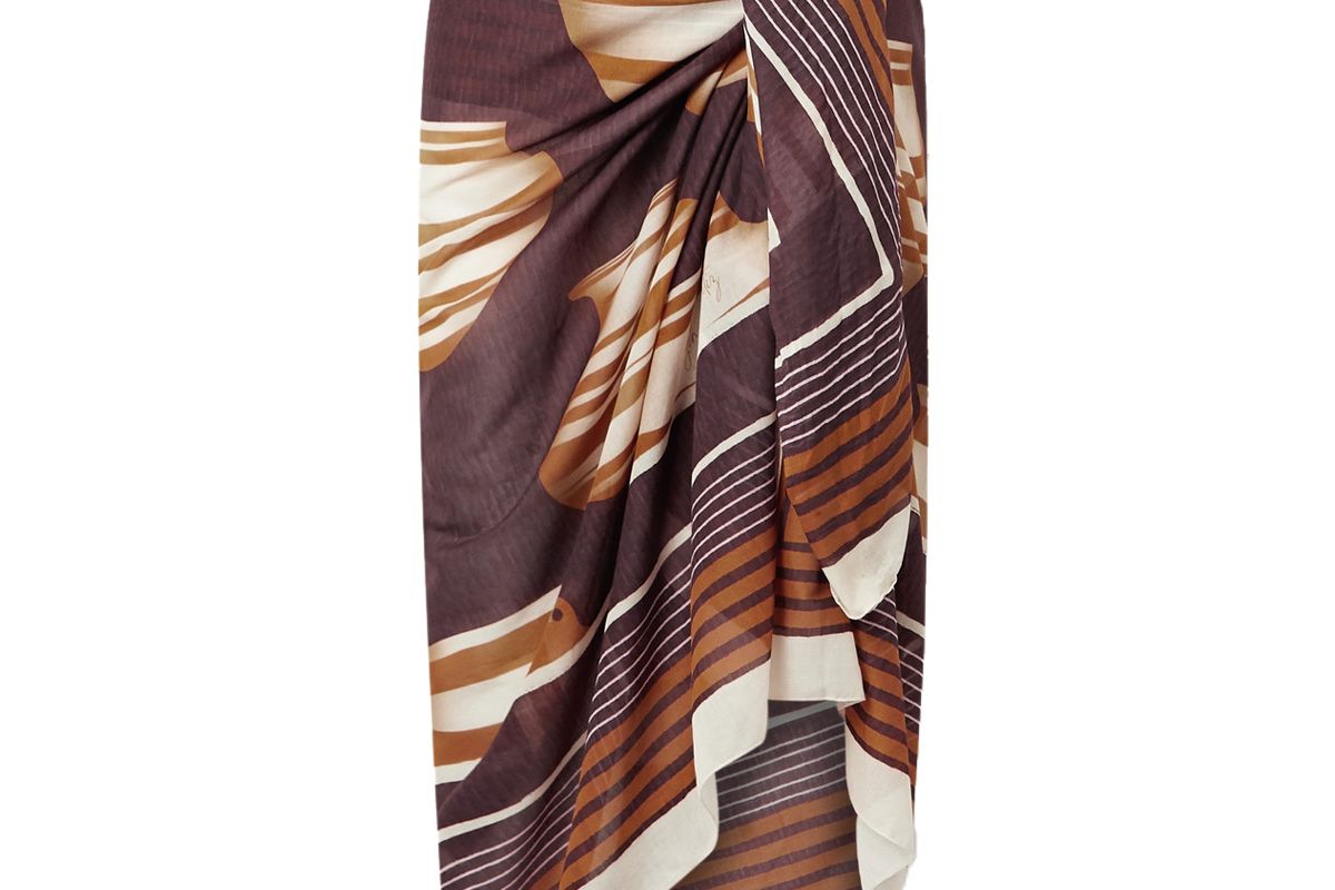 johanna ortiz territorio sagrado guacas printed cotton voile pareo