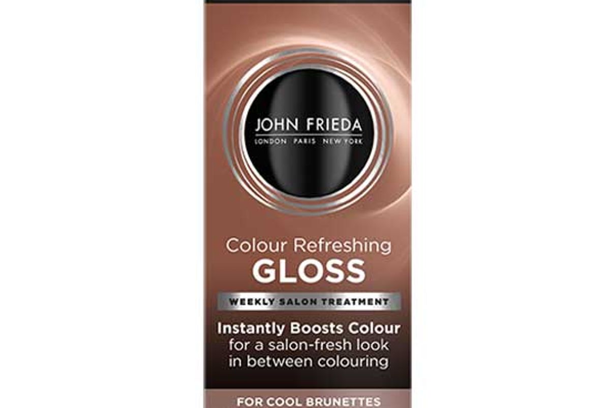 john freida color refreshing gloss cool brunette 6 ounce silky deep espresso brown hair treatment extend color ammonia and peroxide free