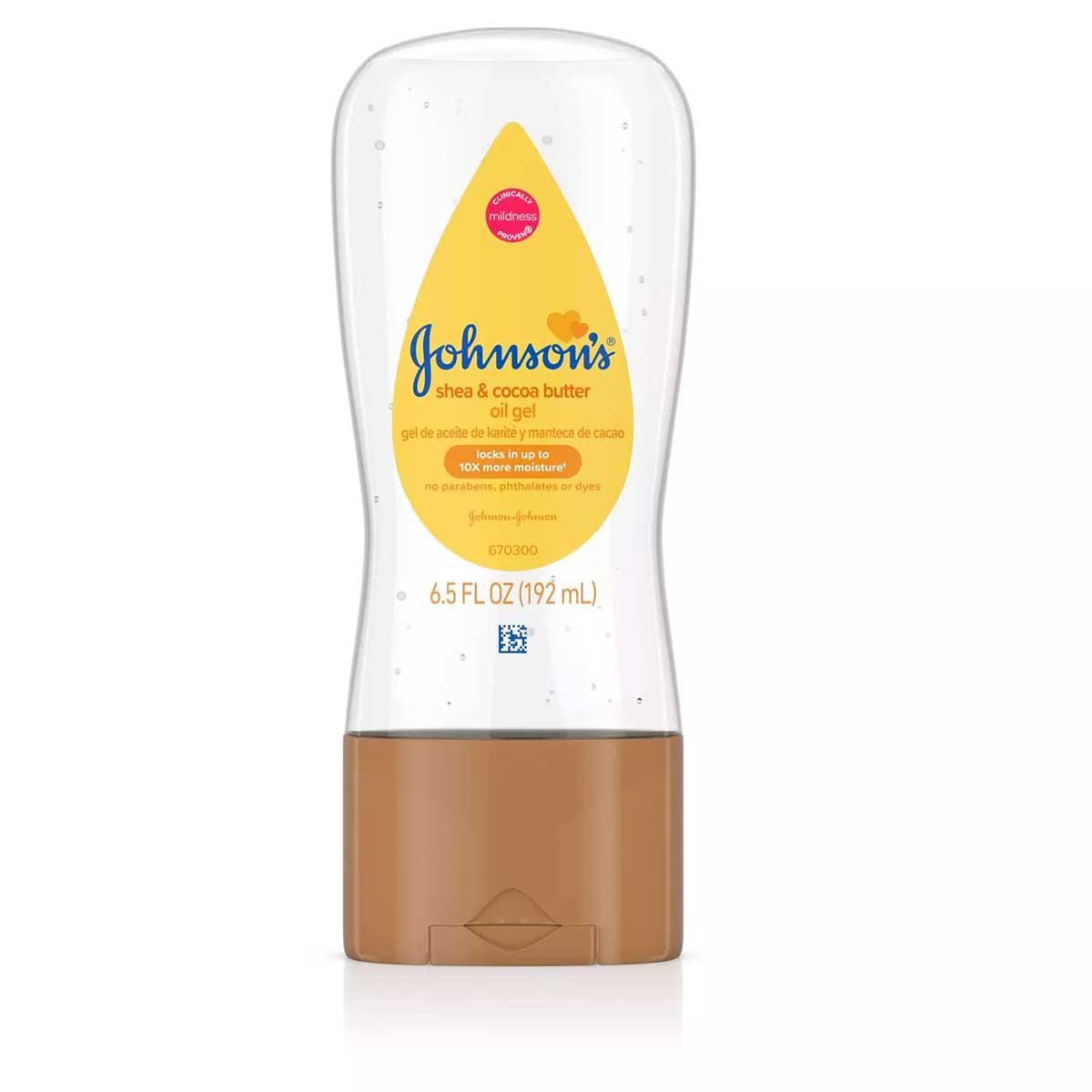 johnsons baby oil gel with shea and cocoa butter