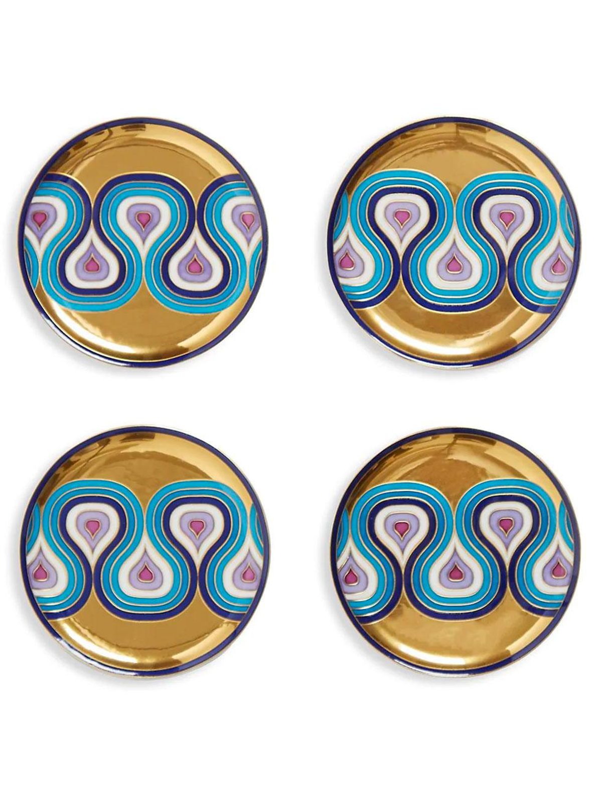 jonathan adler milano 4 piece porcelain coaster set