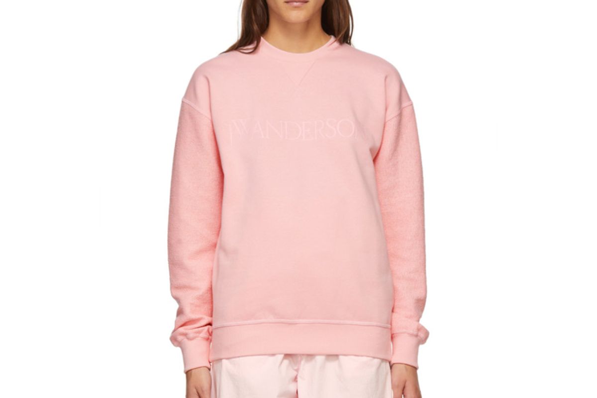 jw anderson pink logo sweatshirt