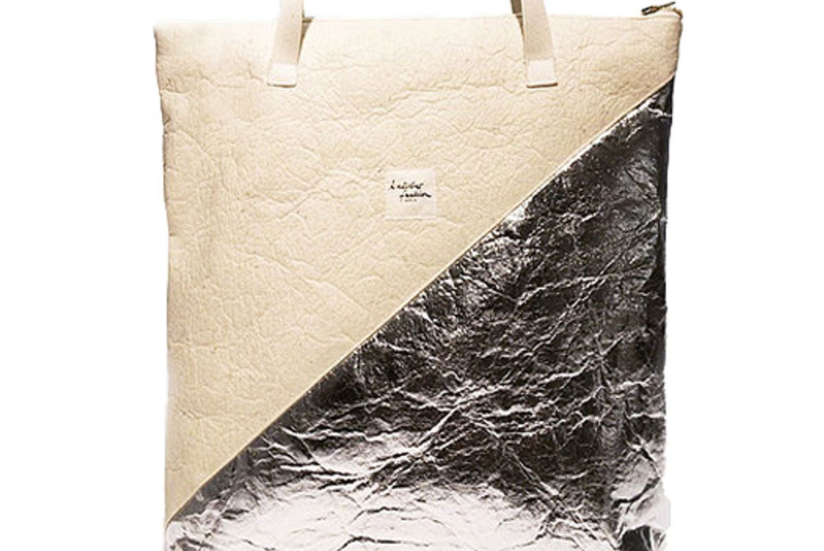 kaliber fashion bag future natural silver pinatex