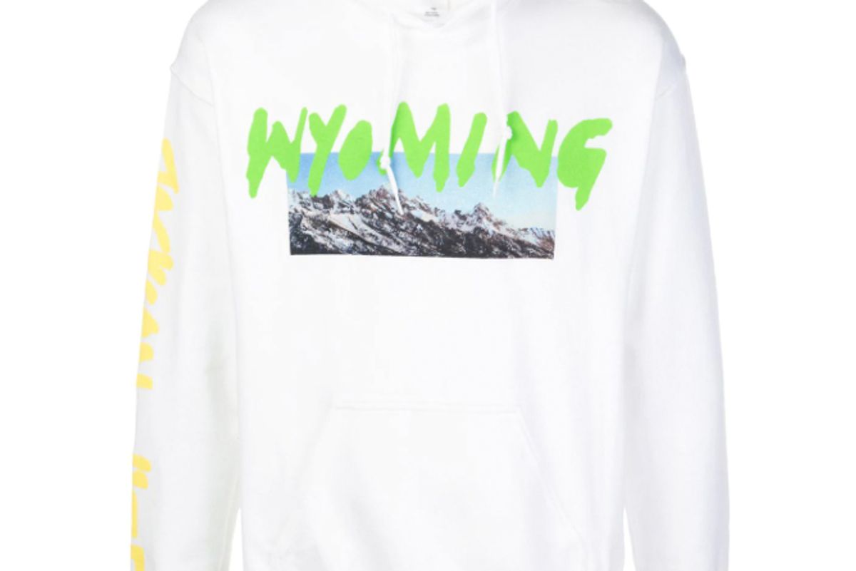 kanye west wyoming print hoodie