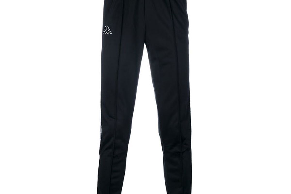 kappa side stripe track pants