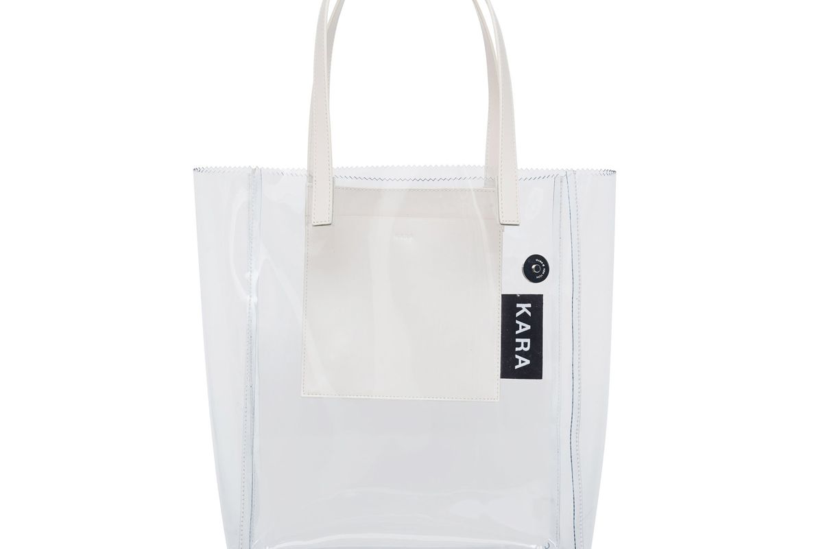 kara clear pinch tote