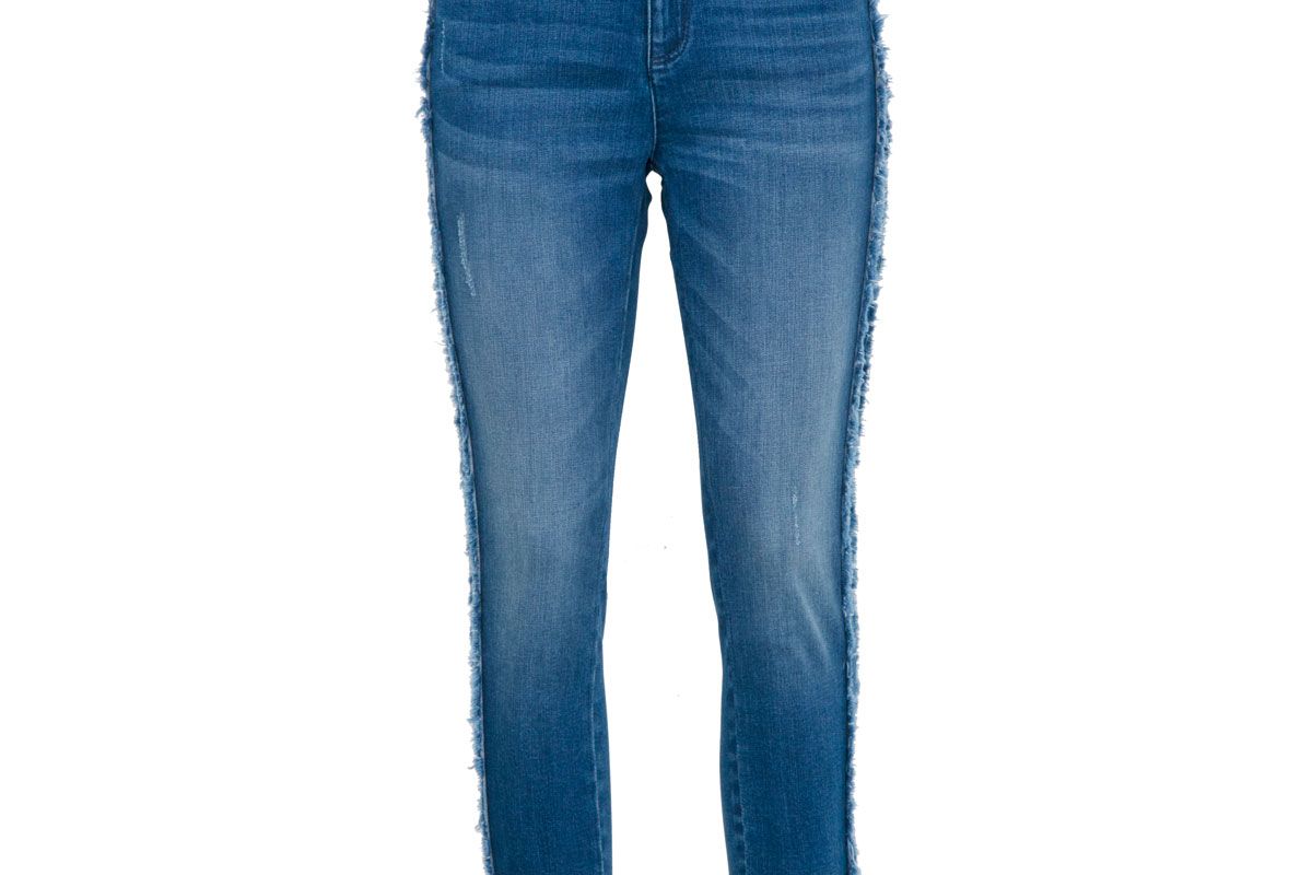 karl lagerfeld paris fringe denim jean