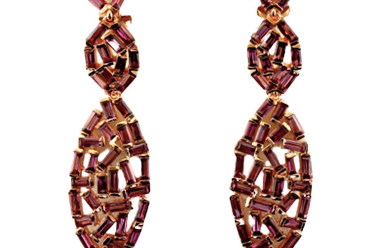 kay le vian nude rhodolite earrings 14k strawberry gold