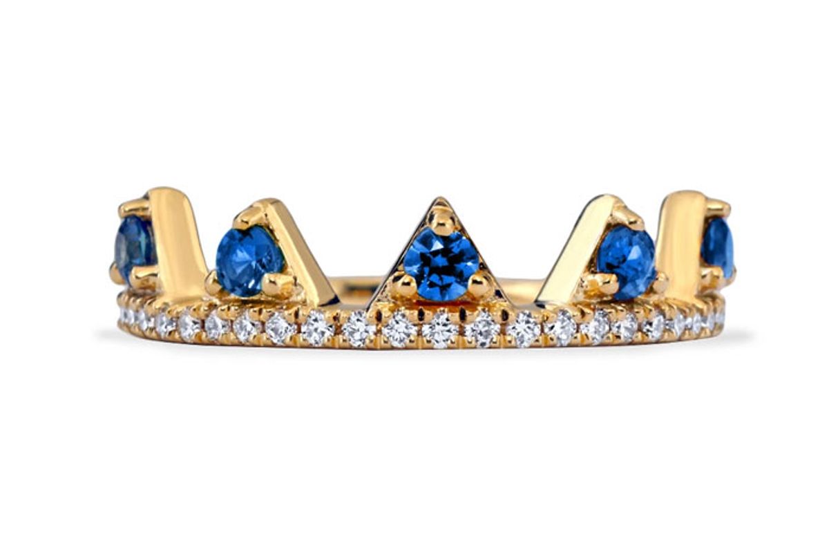 khai khai blue sapphire jaws ring