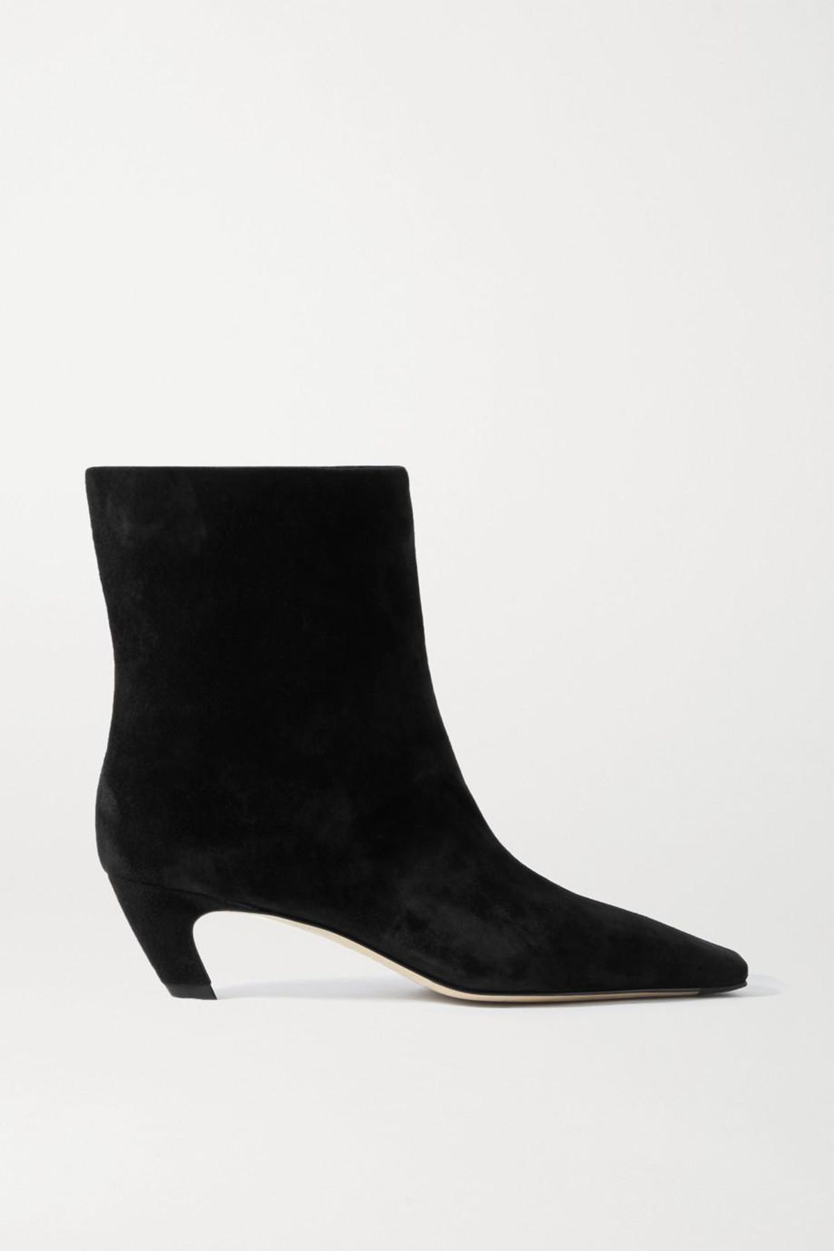 khaite arizona suede ankle boots