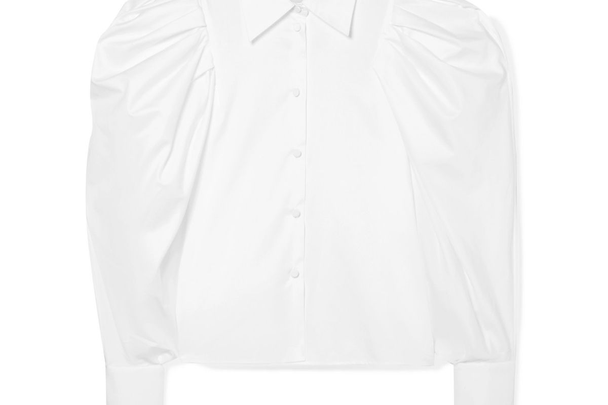 khaite brianne oversized cotton poplin shirt
