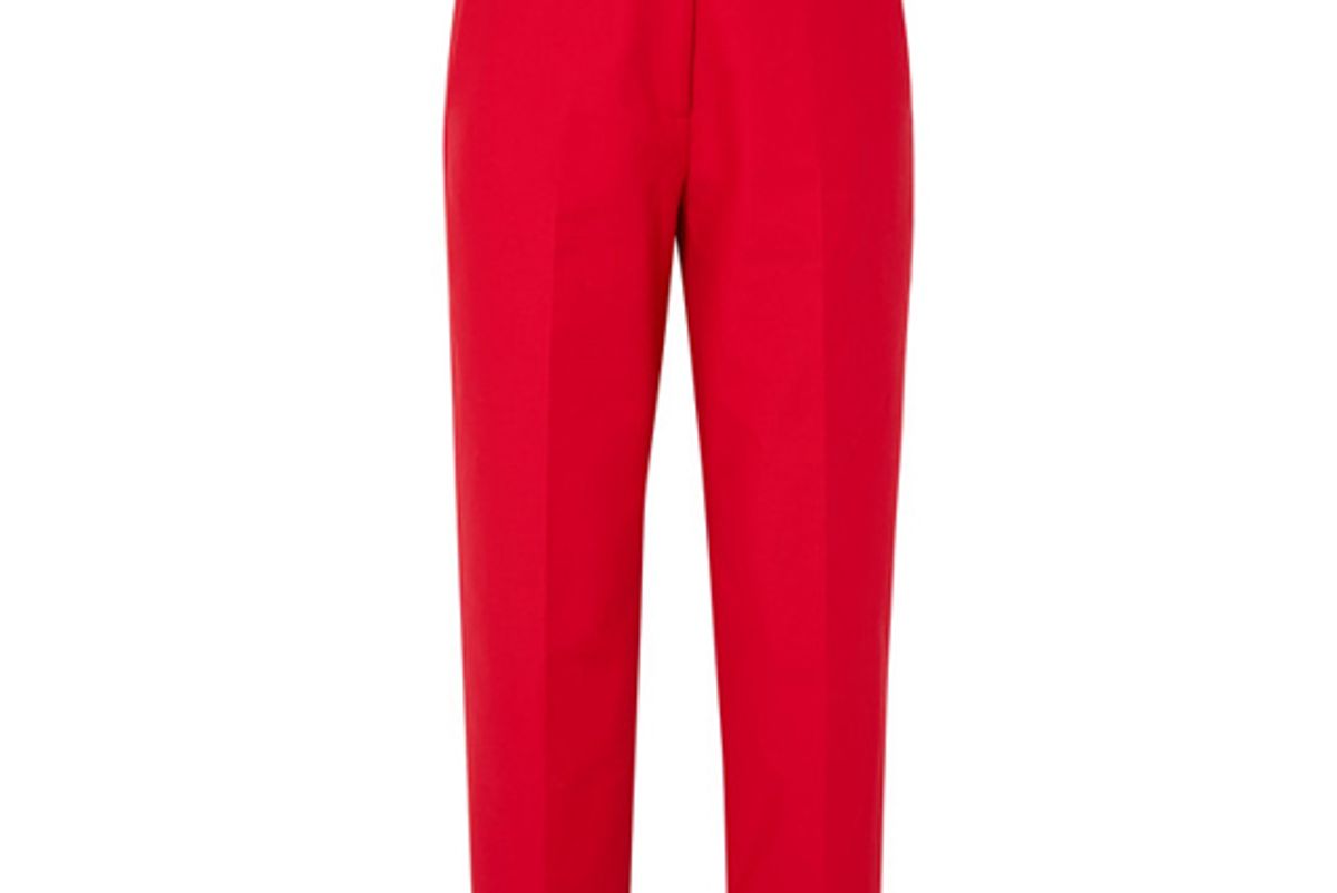 khaite catherine cotton twill straight leg pants