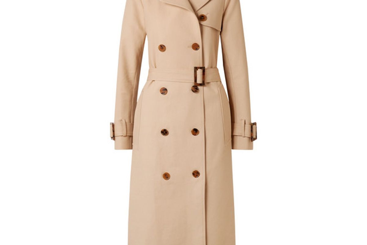 khaite cornelia cotton canvas trench