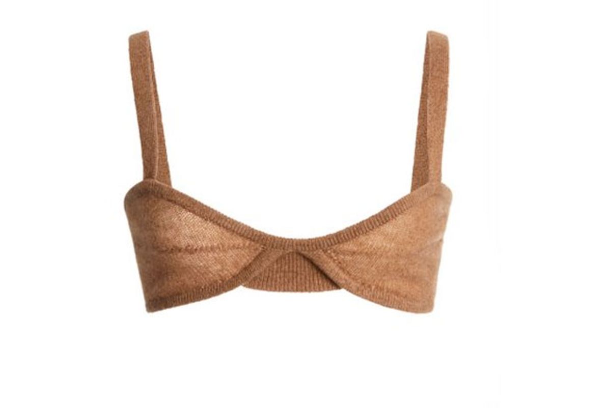 khaite eda cashmere bralette