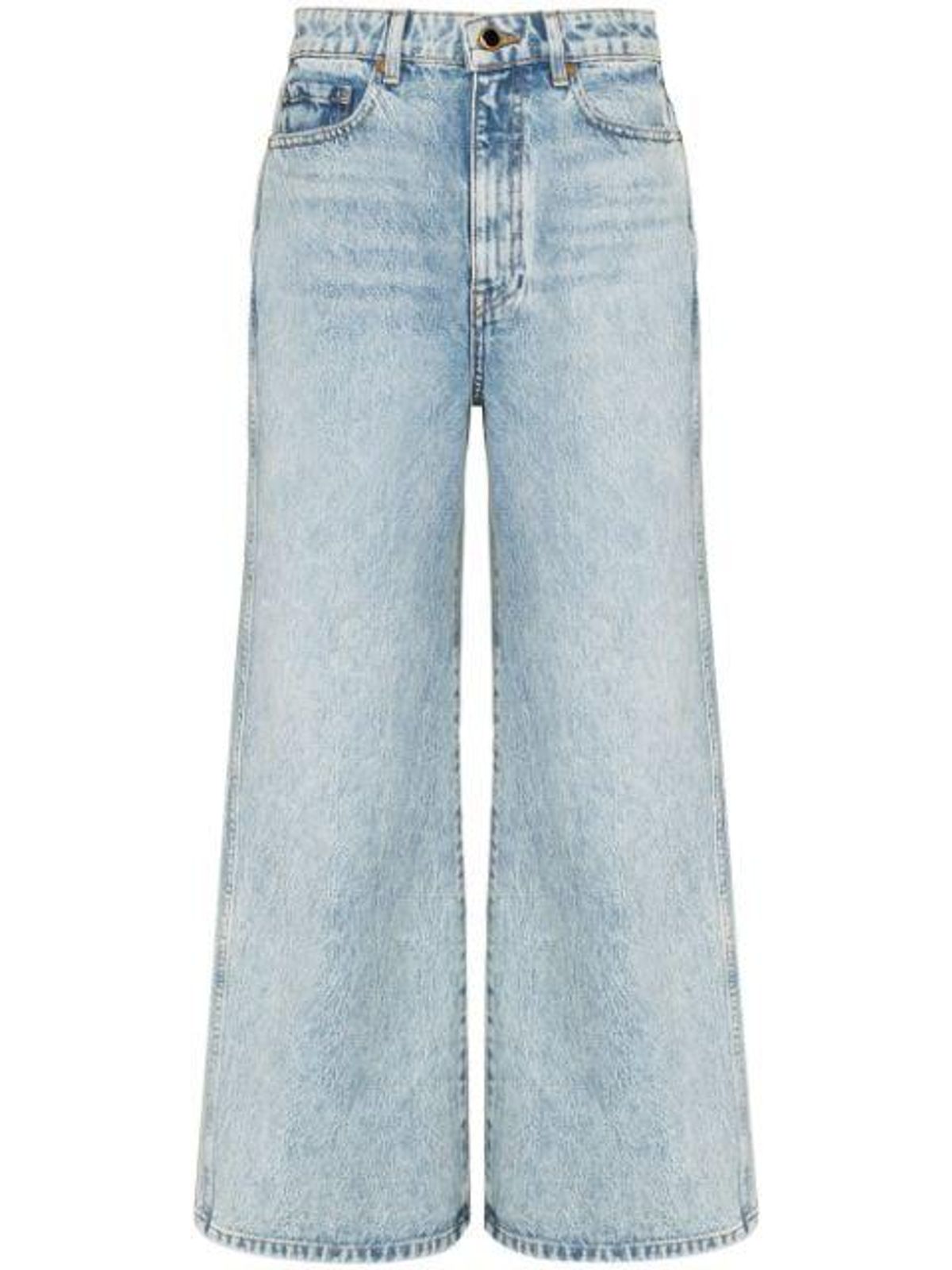 khaite the ella wide leg cropped jeans