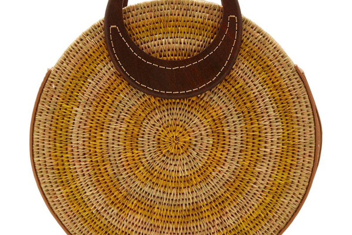 khokho letta straw circle tote