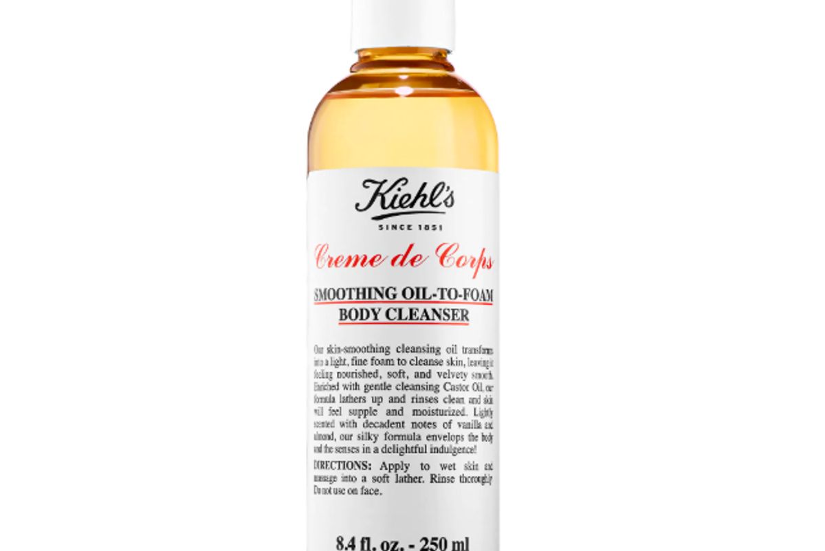 kiehls creme de corps smoothing oil to foam body cleanser
