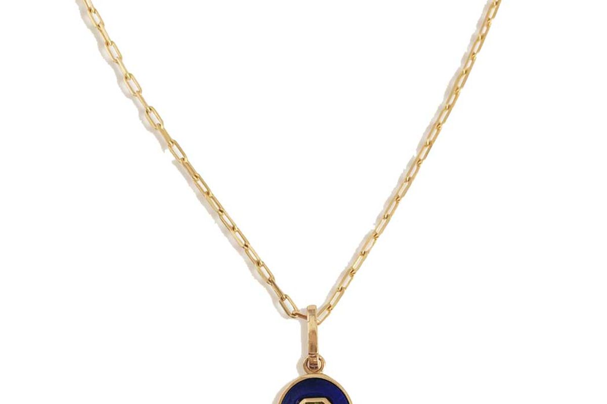 kinn studio amalfi oval pendant with chain