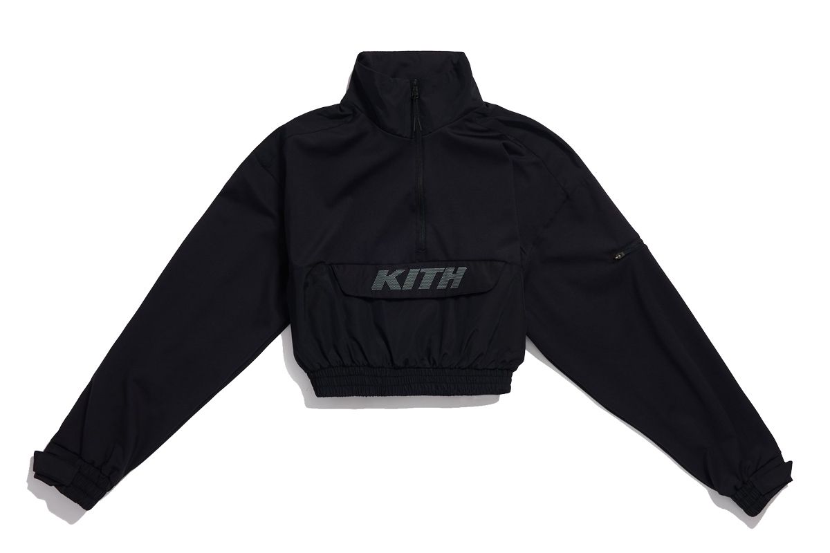 kith women theo track hybrid jacket