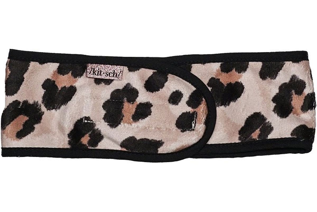 kitsch ultra soft microfiber leopard spa headband