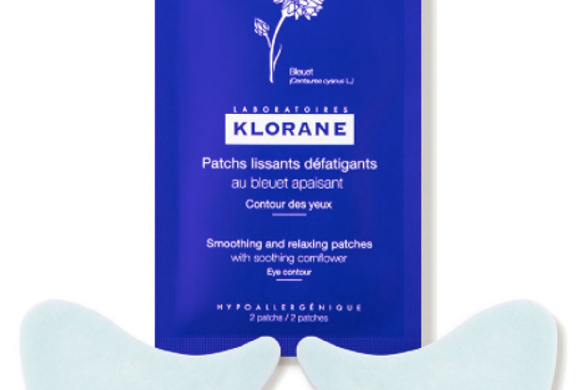 klorane smoothing and relaxing patches with soothing cornflower