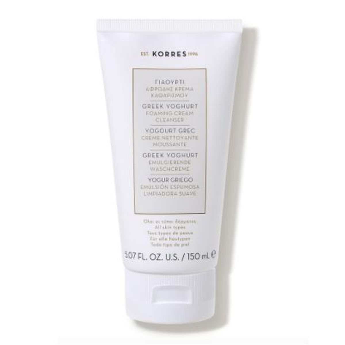 korres greek yoghurt foaming cream cleanser