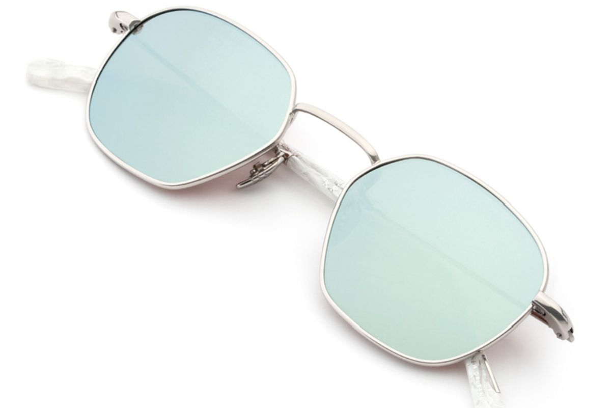 Ward Titanium White Linen Sunglasses