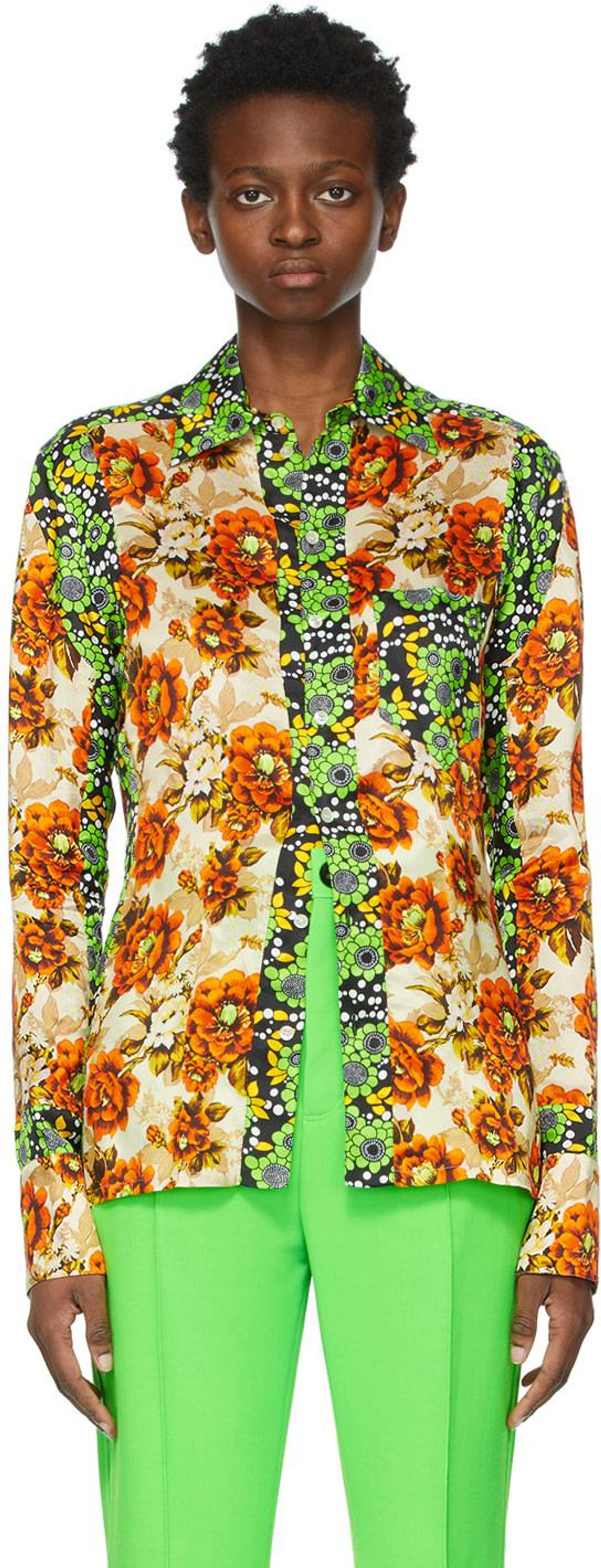 kwaidan editions multicolor floral print shirt