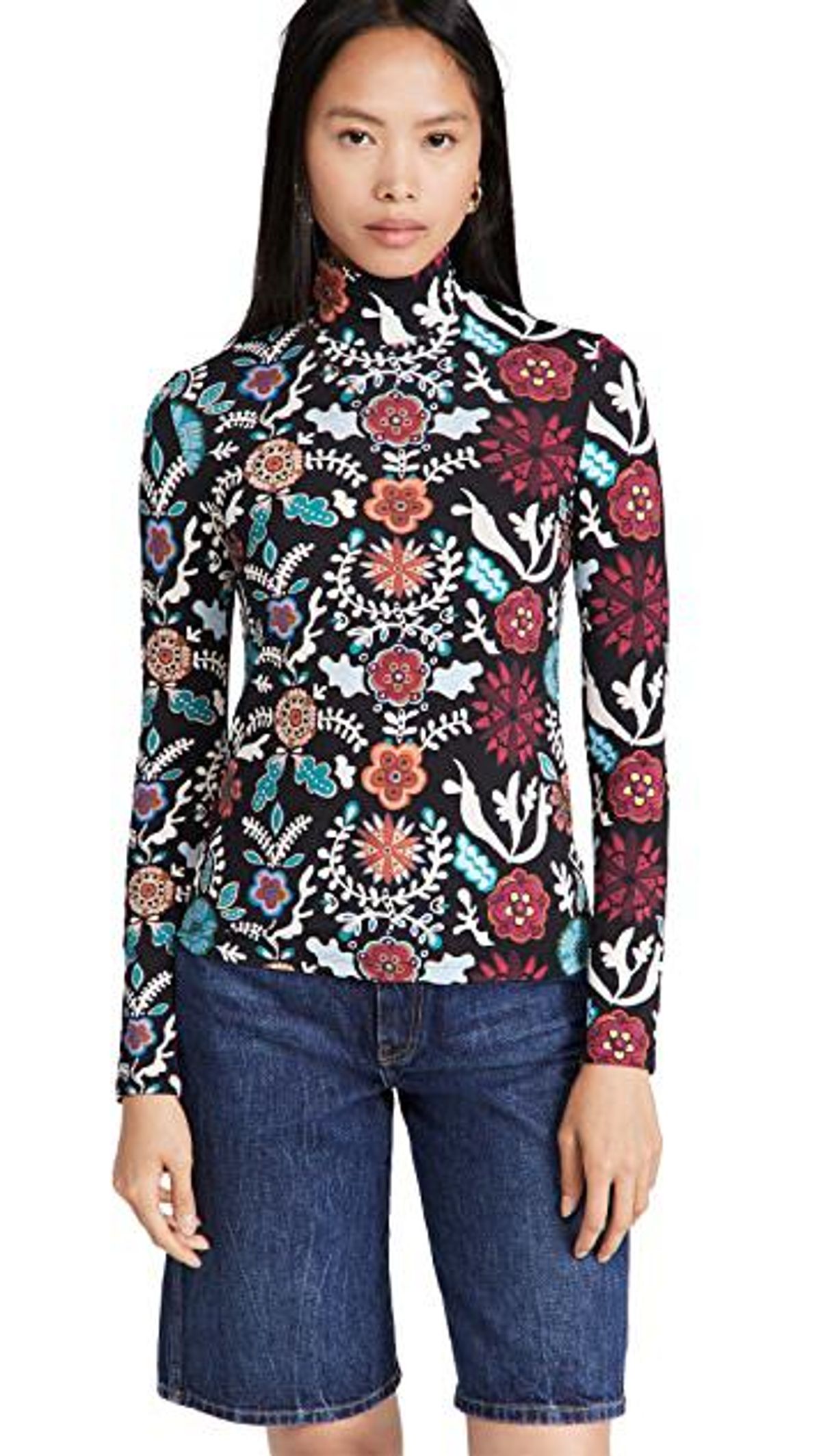 la double j fire flower turtleneck